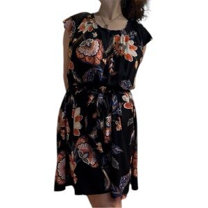 LC Lauren Conrad Orange Flutter Sleeve Mini Sundress